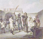 Augustus Earle Punishing negroes at Cathabouco oil